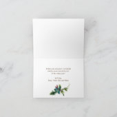 Elegant Kerstmis Holly Pine 5 Foto gevouwen Feestdagen Kaart (Binnen)