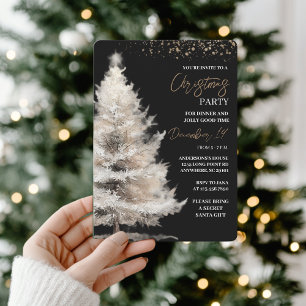 Elegant Kerstmis in Zwart & Goud Kaart