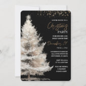 Elegant Kerstmis in Zwart & Goud Kaart (Voorkant)