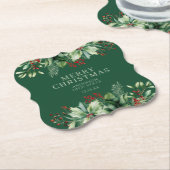 Elegant Kerstmis Kartonnen Onderzetters (Gekanteld)