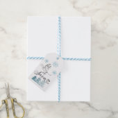 Elegant Kerstmis laat sneeuwvlokken sneeuwen Cadeaulabel (Met Touw)