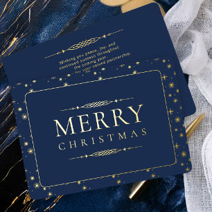 Elegant Kerstmis Marine Bedrijfs- Folie Feestdagenkaart