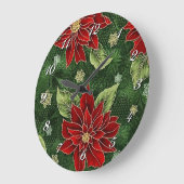 Elegant Kerstmis met de muur van Poinsettia Grote Klok (Hoek)