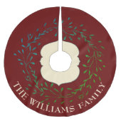 Elegant Kerstmis met de naam Burgundy Familie Kerstboom Rok (Voorkant)