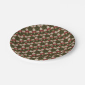 Elegant Kerstmis met Kaleidoscoop Star Green Papieren Bordje (Gekanteld)