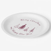 Elegant Kerstmis met kerstbomen Papieren Bordje (Gekanteld)