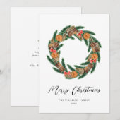 Elegant Kerstmis met niet-fotofeestdag Kaart (Voorkant / Achterkant)