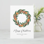 Elegant Kerstmis met niet-fotofeestdag Kaart (Staand voorkant)