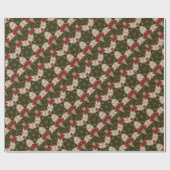 Elegant Kerstmis met rode groene Kaleidoscoop Cadeaupapier (Vlak)