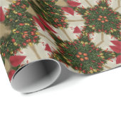 Elegant Kerstmis met rode groene Kaleidoscoop Cadeaupapier (Rol Hoek)