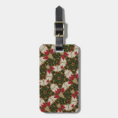 Elegant Kerstmis met rode groene kaleidoscopie Bagagelabel (Voorkant verticaal)