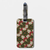 Elegant Kerstmis met rode groene kaleidoscopie Bagagelabel (Achterkant verticaal)