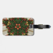 Elegant Kerstmis met rode groene kaleidoscopie Bagagelabel (Achterkant horizontaal)