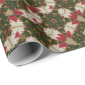 Elegant Kerstmis met rode groene kaleidoscopie Cadeaupapier (Rol Hoek)