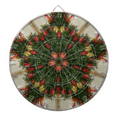 Elegant Kerstmis met rode groene kaleidoscopie Dartbord (Voorkant)