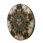 Elegant Kerstmis met rode groene kaleidoscopie Dartbord (Voorkant Rechts)