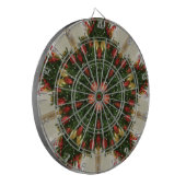 Elegant Kerstmis met rode groene kaleidoscopie Dartbord (Voorkant Links)