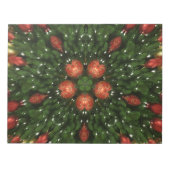 Elegant Kerstmis met rode groene kaleidoscopie Notitieblok (Voorkant)