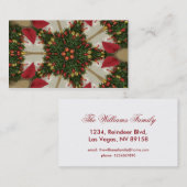 Elegant Kerstmis met rode groene kaleidoscopie Visitekaartje (Voorkant / Achterkant)