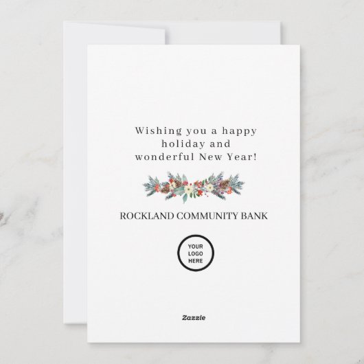 Elegant Kerstmis met rode kardinaal Corporate Feestdagenkaart (Achterkant)