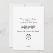 Elegant Kerstmis met rode kardinaal Corporate Feestdagenkaart (Achterkant)