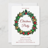 Elegant Kerstmis met rode Ornamenten Kaart (Voorkant)