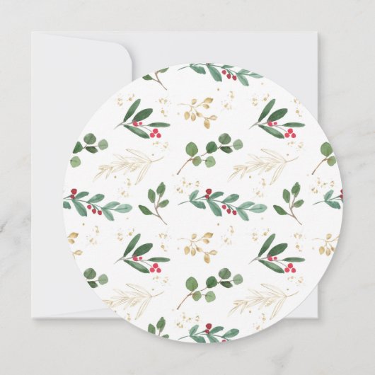 Elegant Kerstmis met virtueel Baby shower Kaart (Achterkant)