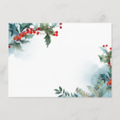 Elegant Kerstmis Mistletoe Moving Announge Aankondiging (Achterkant)