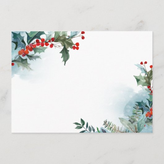 Elegant Kerstmis Mistletoe Moving Announge Aankondiging (Achterkant)