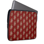 Elegant Kerstmis Mistletoe Pattern op Red Laptop Sleeve (Voorkant Rechts)