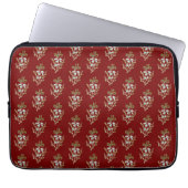 Elegant Kerstmis Mistletoe Pattern op Red Laptop Sleeve (Voorkant)