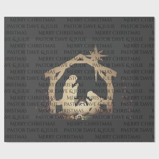 Elegant Kerstmis Natinames Cadeaupapier (Vlak)