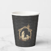 Elegant Kerstmis Natitivity Manger Papieren Bekers (Voorkant)