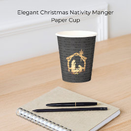 Elegant Kerstmis Natitivity Manger Papieren Bekers