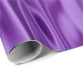 Elegant Kerstmis Paars Faux Satin Graphic Cadeaupapier (Rol Hoek)