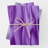 Elegant Kerstmis Paars/Lavender Satin Trendy Inpakpapier Vel (In situ)