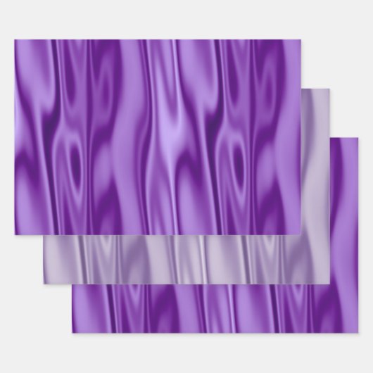 Elegant Kerstmis Paars/Lavender Satin Trendy Inpakpapier Vel (Set)