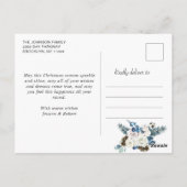 Elegant Kerstmis Pine Cones 3 Fotogroet Briefkaart (Achterkant)