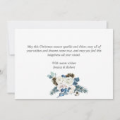 Elegant Kerstmis Pine Cones 3 Fotogroet Feestdagenkaart (Achterkant)