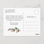 Elegant Kerstmis Pine Cones 6 Fotogroet Briefkaart (Achterkant)