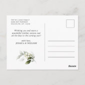 Elegant Kerstmis Poinsettia Holiday Greeting Briefkaart (Achterkant)