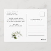 Elegant Kerstmis Poinsettia Holiday Greeting Briefkaart (Achterkant)