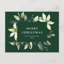 Elegant Kerstmis Poinsettia Holiday Greeting