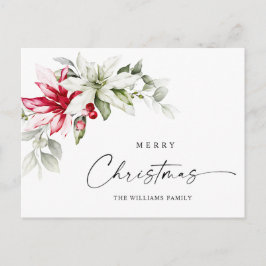 Elegant Kerstmis Poinsettia Holiday Greeting Briefkaart