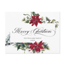 Elegant Kerstmis Poinsettia Holiday Greeting