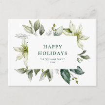 Elegant Kerstmis Poinsettia Holiday Greeting