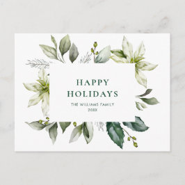 Elegant Kerstmis Poinsettia Holiday Greeting Briefkaart