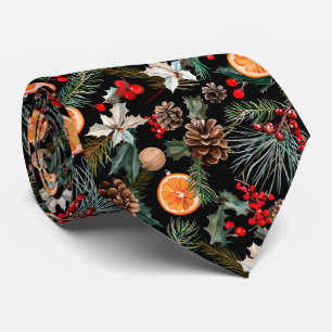 Elegant Kerstmis Poinsettia Patroon Stropdas