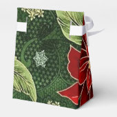 Elegant Kerstmis Poinsettia Tent Favor Box Bedankdoosjes (Achterkant)