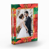 Elegant Kerstmis Poinsettias Aangepast Fotoblokken (Links)